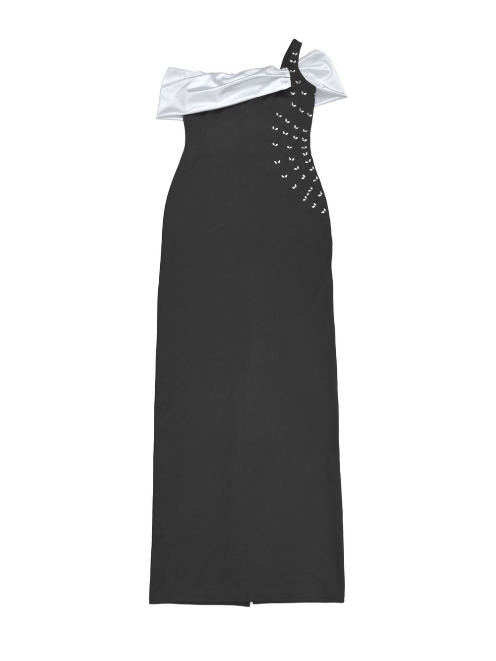Off Shoulder Two-Tone Maxi Dress - Picture 7 of 8